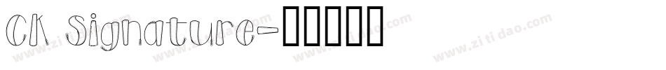 CK Signature字体转换